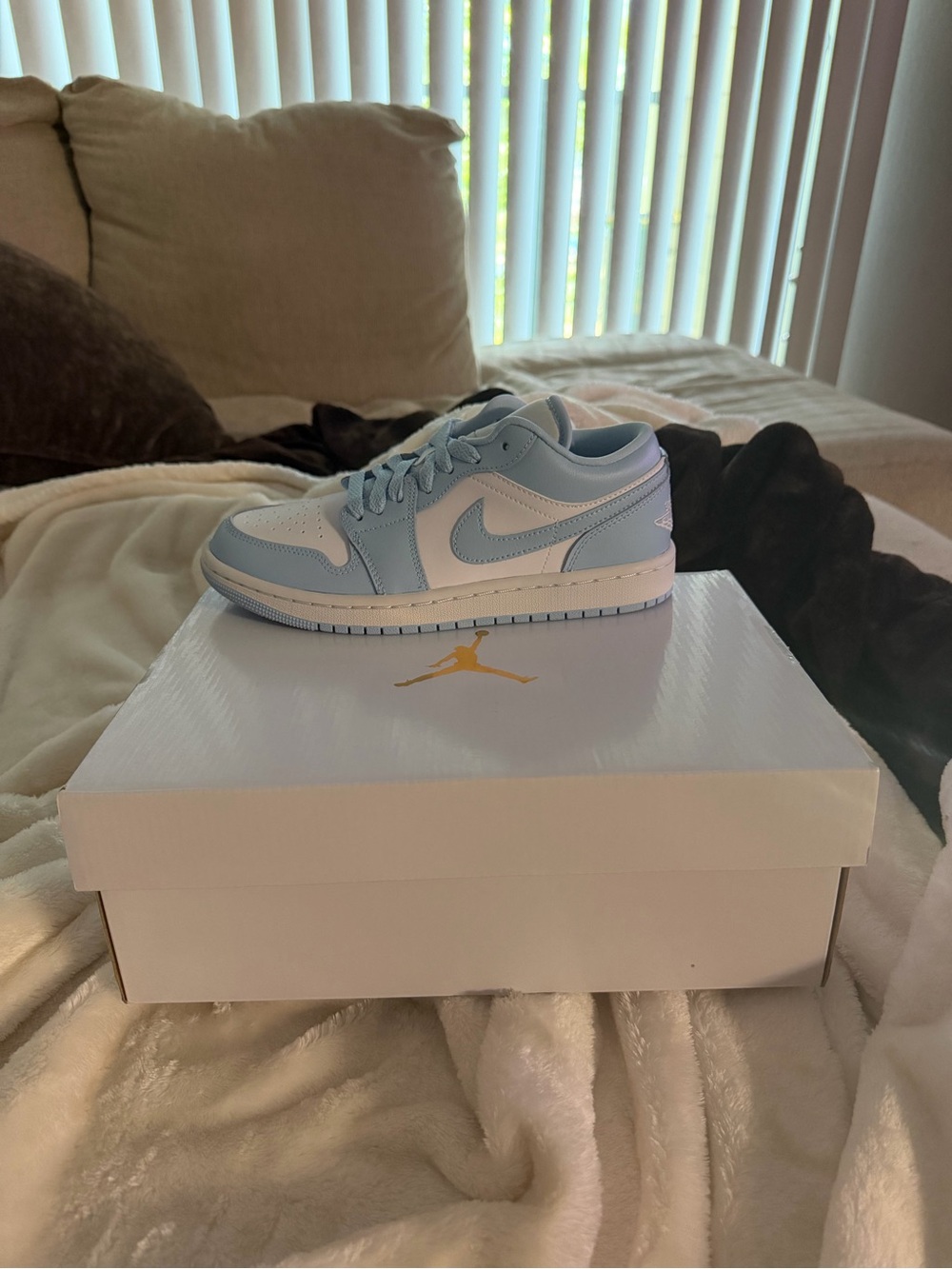 Nike Air Jordan 1 Low — White & Light Blue